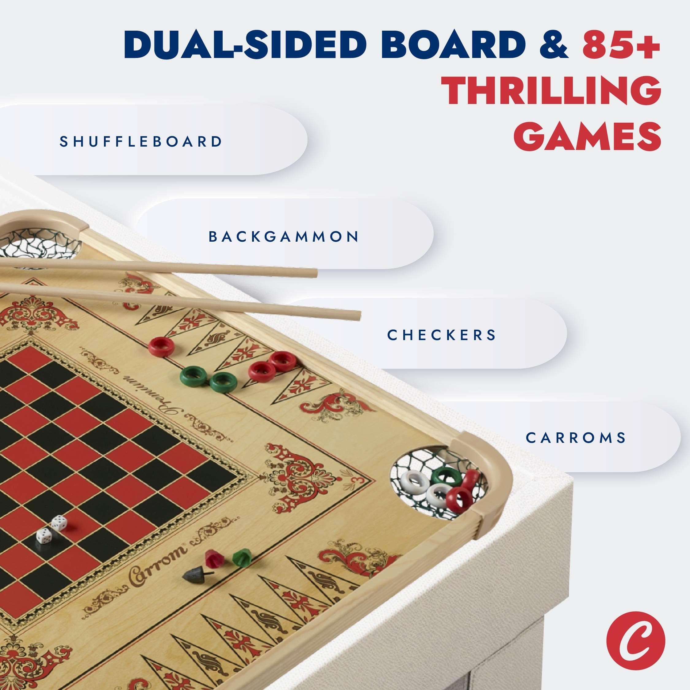 Premium Carrom Board Game Set for Adults & Kids - Large 32