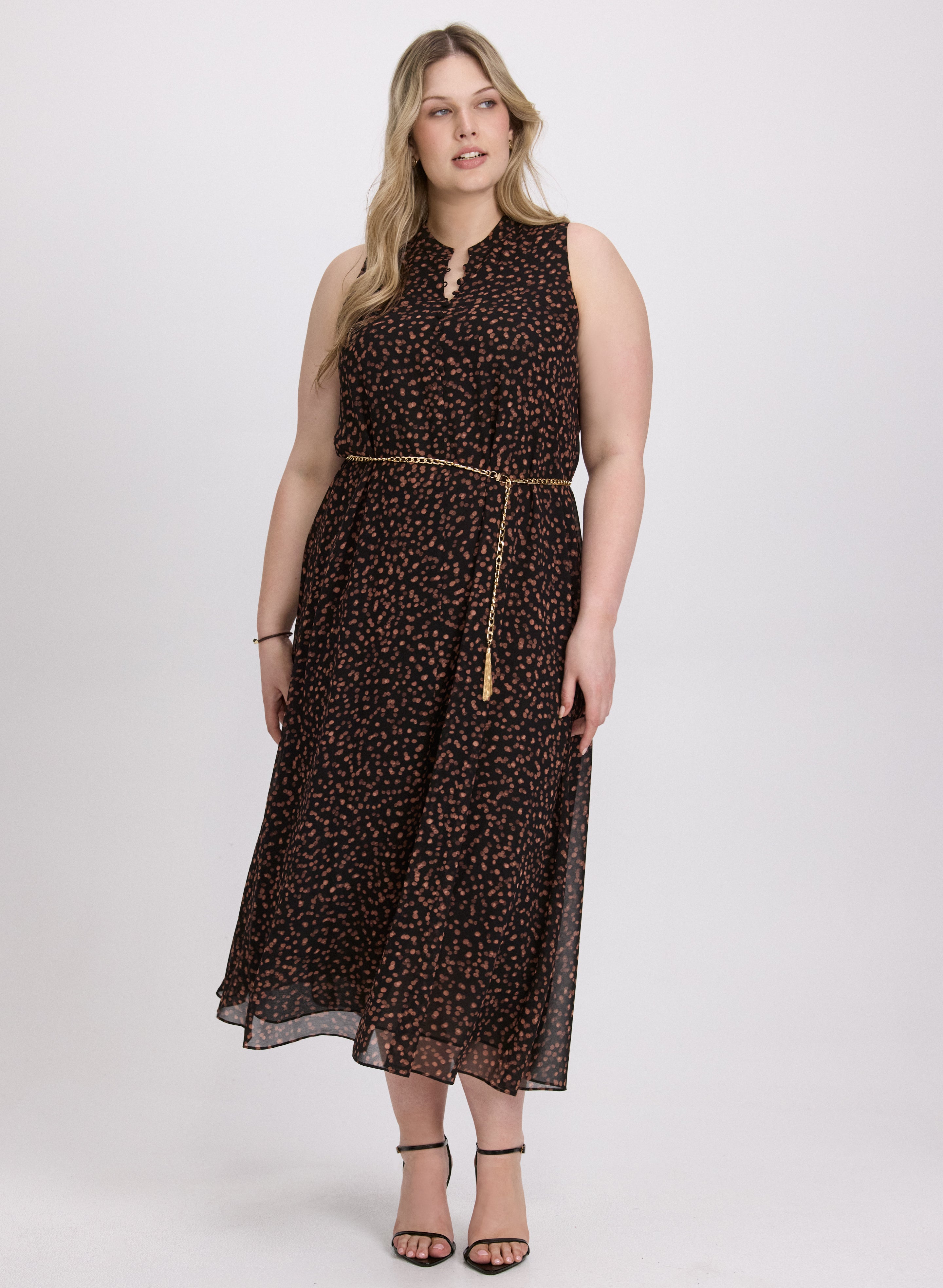 Black Dot Print Floral Dress for Women - Plus Size Casual Summer Dress for Beach, Party & Everyday Wear