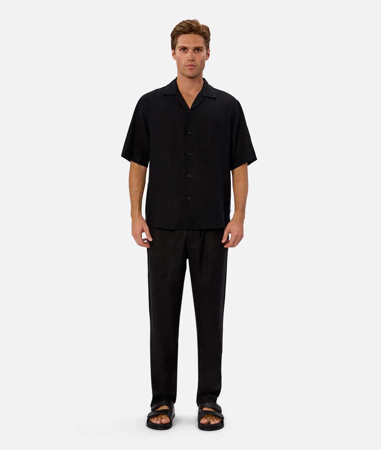 The Havana Short Sleeve Shirt for Men - Premium Black Cotton Casual Button Down Shirt | Perfect for Summer Outfits, Beach Vacations & Casual Office Wear