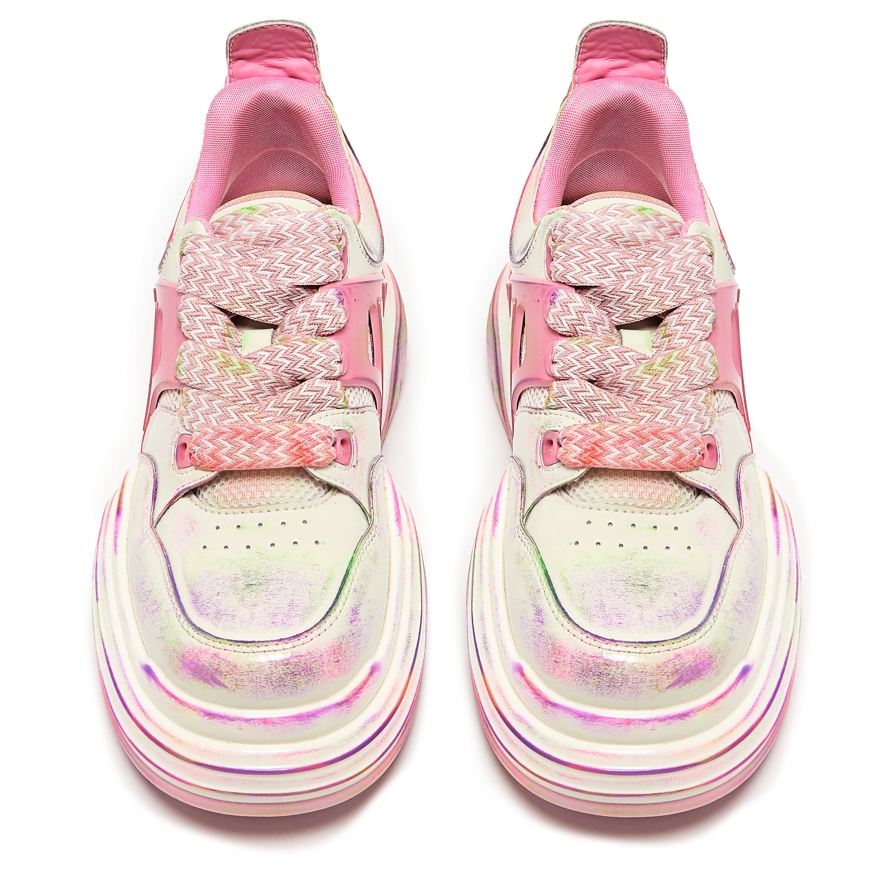 Vibrant Rainbow Platform Sneakers for Women - Trendy Colorful Fashion Shoes for Casual Wear & Street Style Outfits
