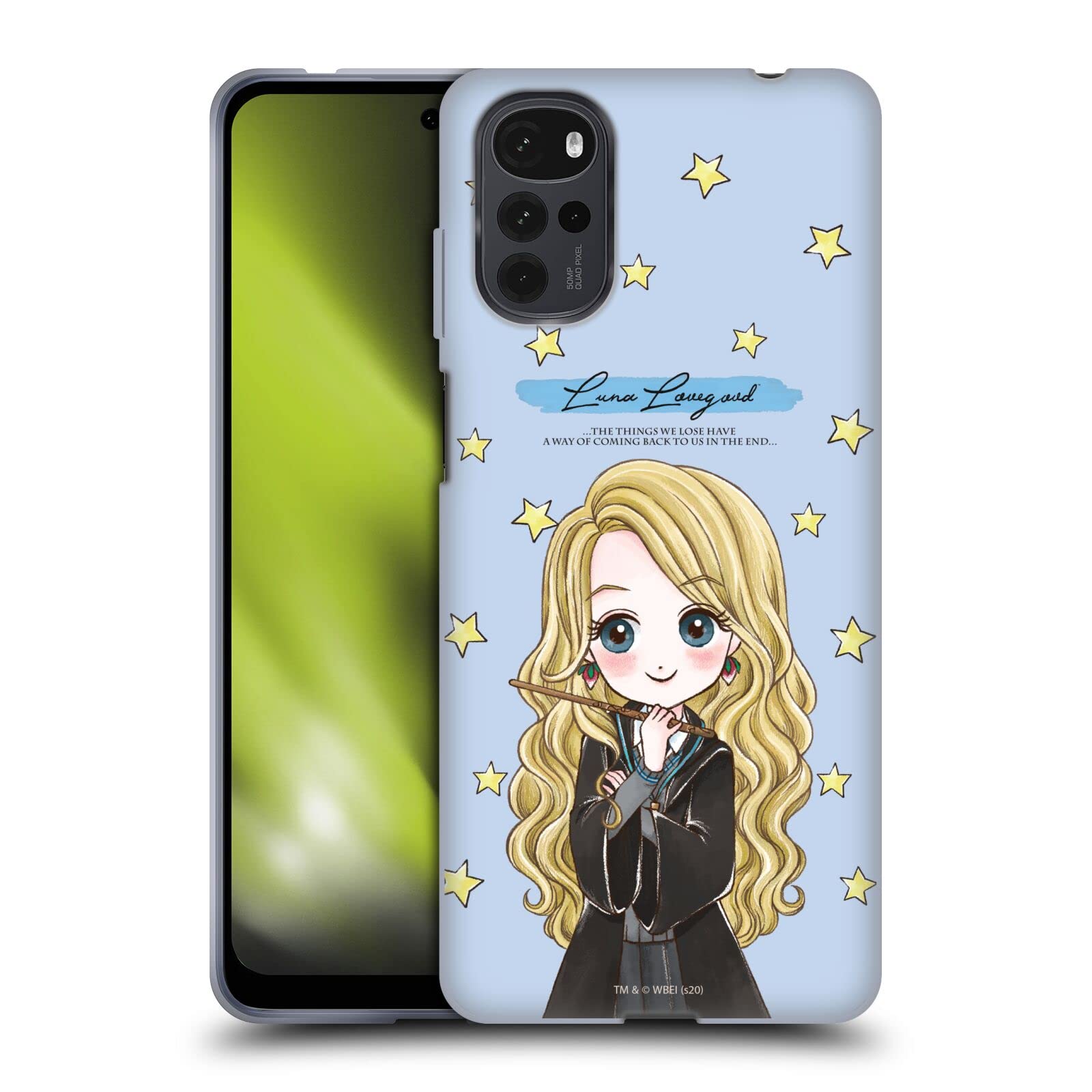 Harry Potter Luna Lovegood Deathly Hallows Soft Gel Case for Motorola Moto G22 - Officially Licensed Protective Phone Cover for Fans & Daily Use