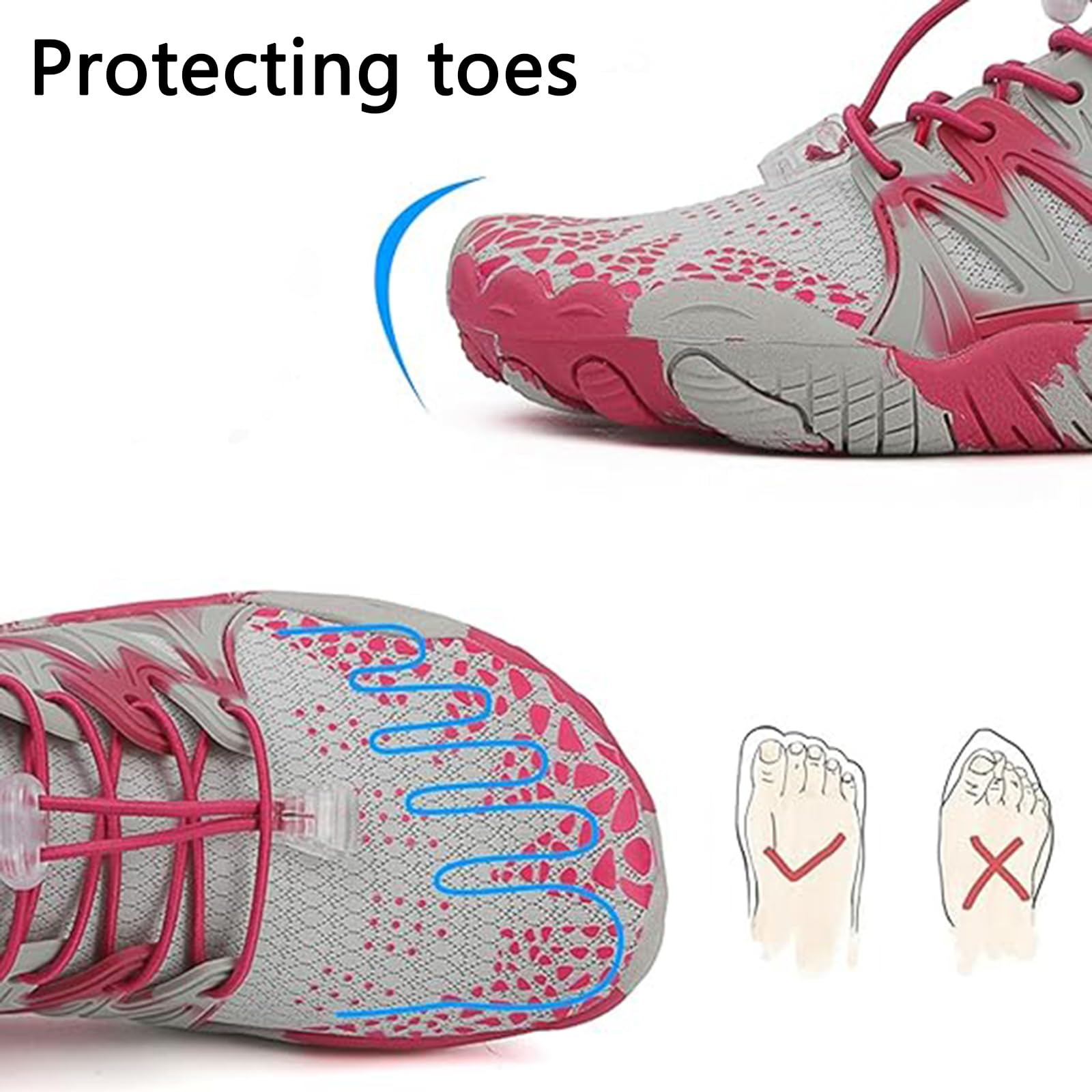 GUNIYIFS Barefoot Water Shoes for Men & Women - Non-Slip Hiking, Walking & Beach Shoes - Lightweight Athletic Footwear for Outdoor Activities, Swimming & Water Sports