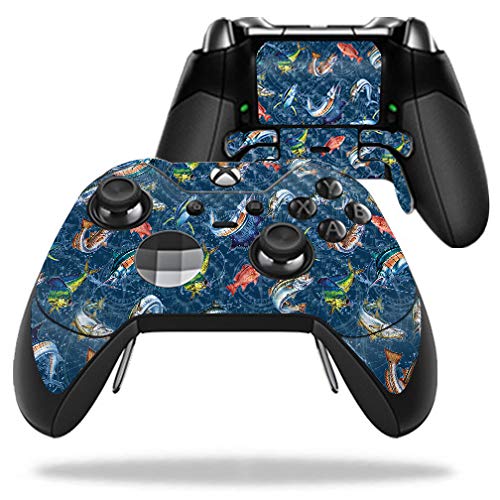 Premium Carbon Fiber Skin for Microsoft Xbox One Elite Controller - Saltwater Compass Design | Protective & Durable Textured Cover | Easy to Install | Made in USA | Perfect for Gaming Protection and Customization