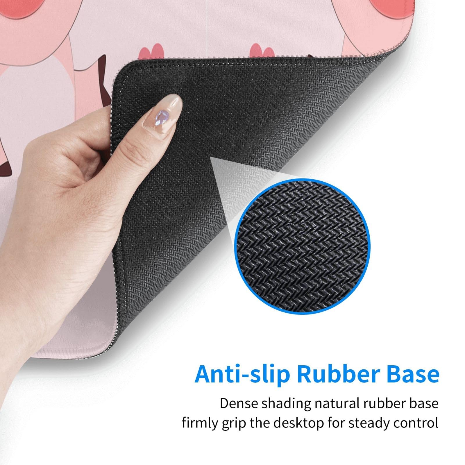 NALoRa Cartoon Flying Pig Printed Large Gaming Mouse Pad - Soft Desk Mat with Non-Slip Rubber Base (12x31.5 Inches) for Office, Home & Gaming | Premium Woven Fabric Mousepad for Computer, Laptop & Workstation