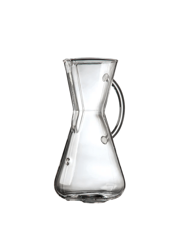 Chemex Three Cup Glass Handle Coffee Maker - Perfect for Home Brewing, Office Use & Specialty Coffee Lovers