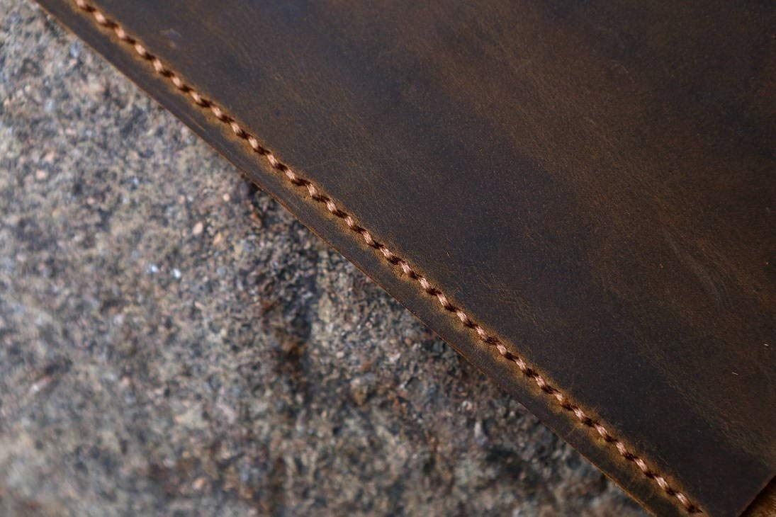 Handmade Distressed Leather MacBook Pro Laptop Case - Vintage Business Portfolio & Travel Organizer (MB05PDB) | Perfect for Office, Commuting & Business Trips