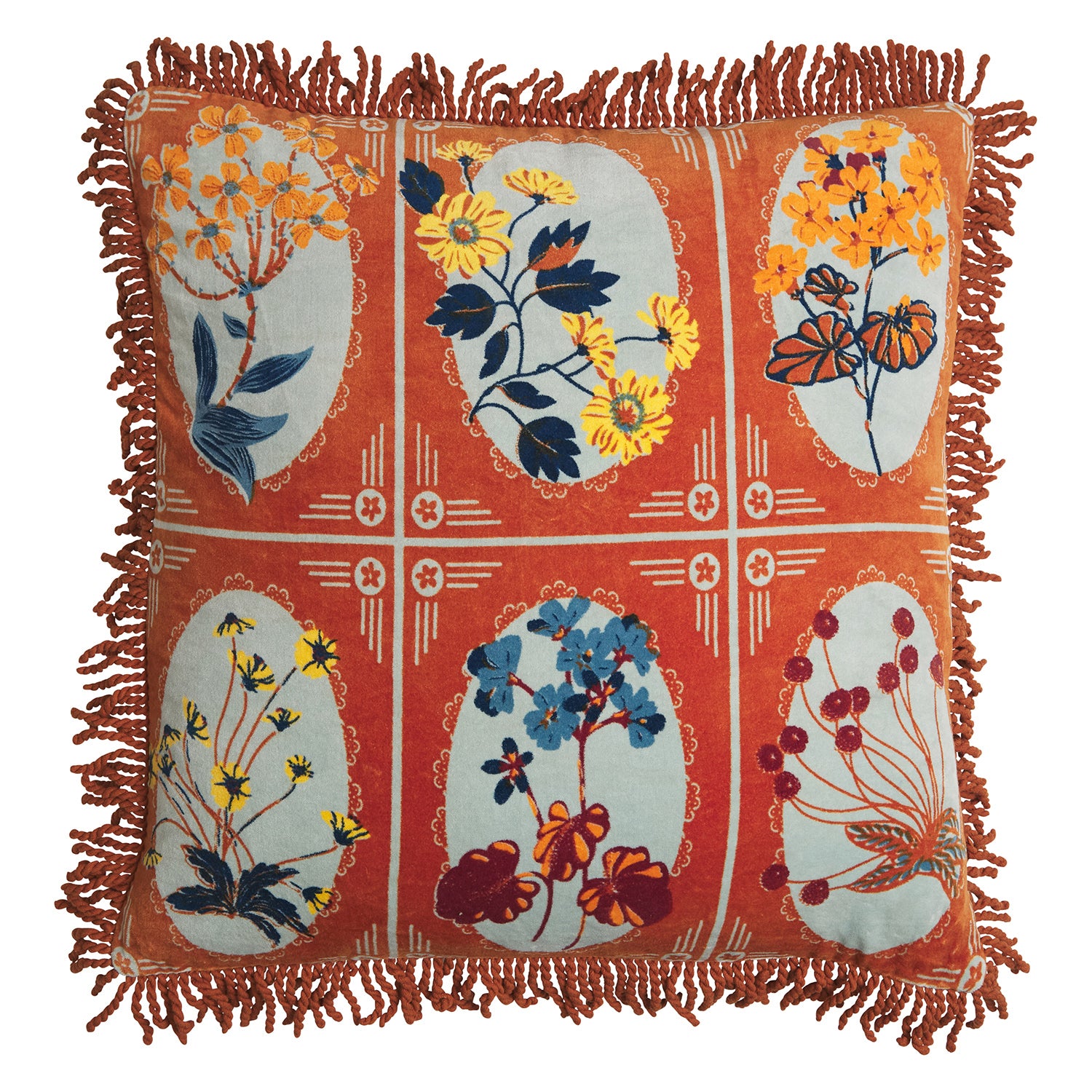 Luxury Gigi Velvet Cushion with Copper Accents - Soft Decorative Throw Pillow for Sofa, Bed & Home Decor - Perfect for Living Room, Bedroom & Office Styling