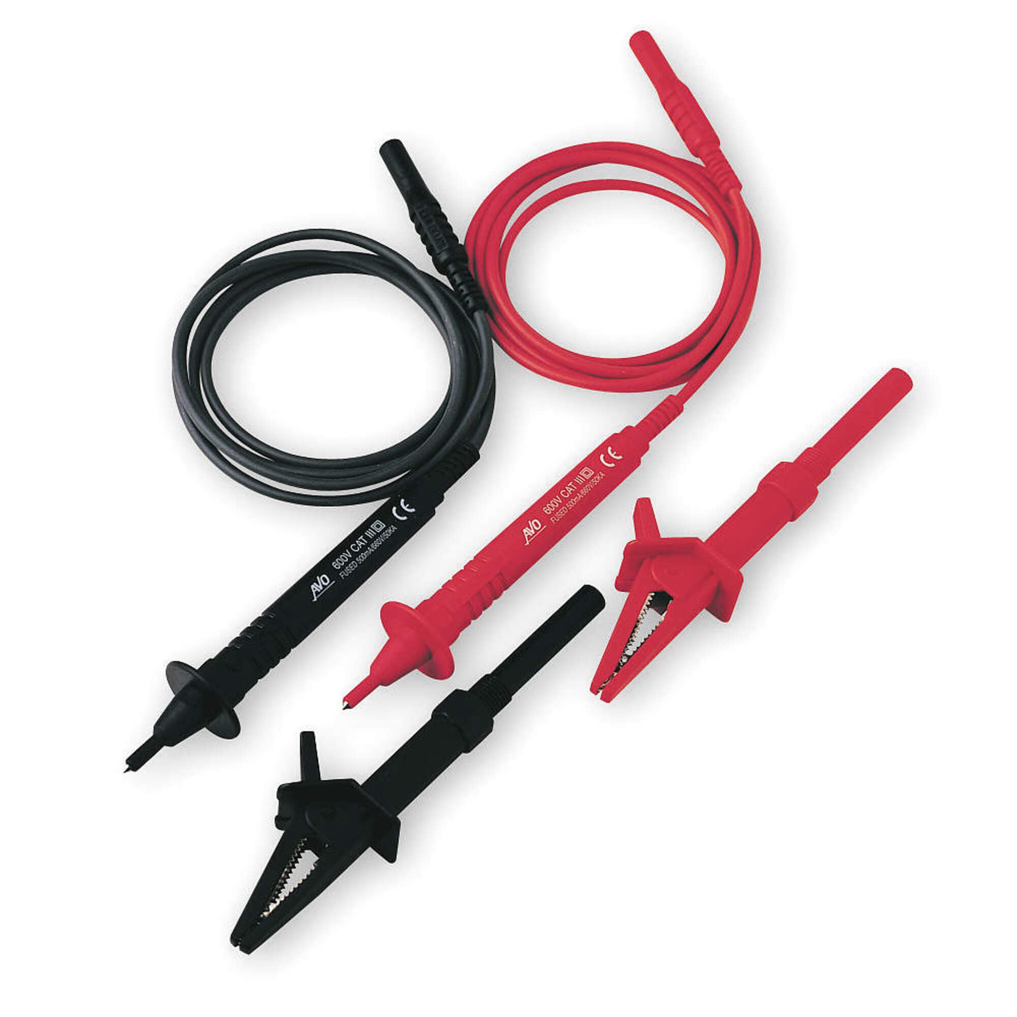 Megger 1002-015 Fused Test Leads with Probes & Alligator Clips - Electrical Testing Equipment for Multimeters, Circuit Testers & Industrial Maintenance