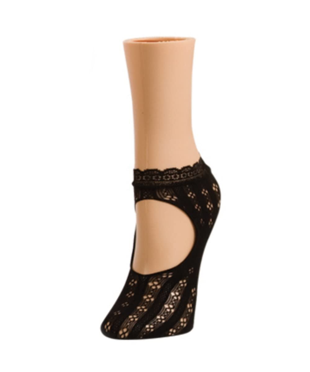 MeMoi Women's Floral Lace Mary Jane Loafers - Breathable Net Socks for Casual Outfits & Office Wear
