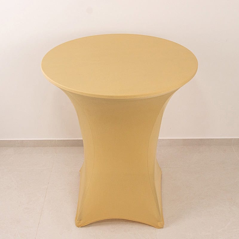 36 Elegant Spandex Cocktail Table Covers - High Top Style Stretch Tablecloths for Round Tables - Perfect for Weddings, Parties & Home Decor