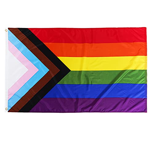 A-Progress Rainbow Flag 2'x3'