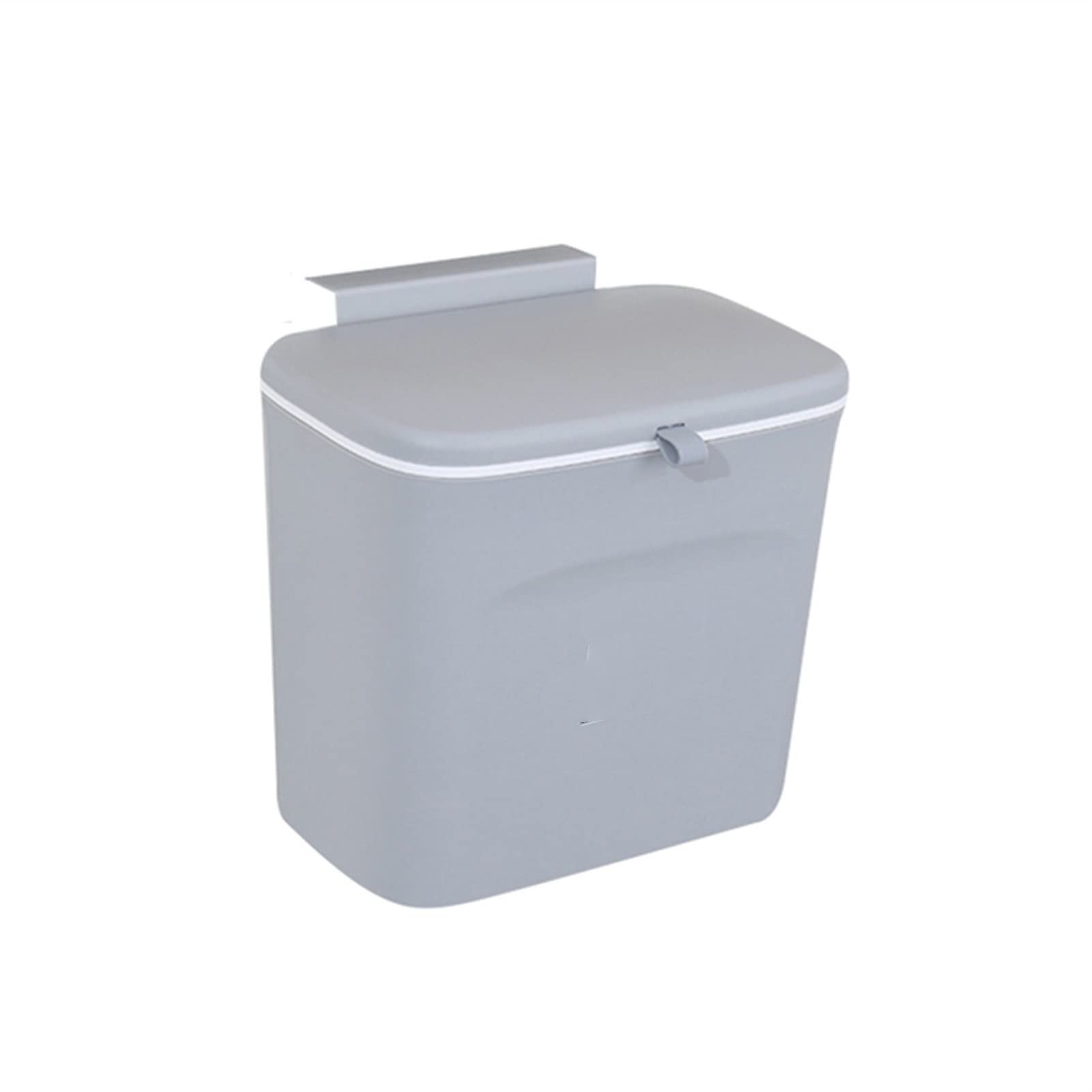 ONGHAHYIS Hanging Trash Can with Sliding Cover - Wall-Mounted Kitchen Garbage Bin, No Punch Installation, Large Capacity with Lid for Cabinet Door Storage (Black) - Perfect for Small Spaces, Apartments & RVs