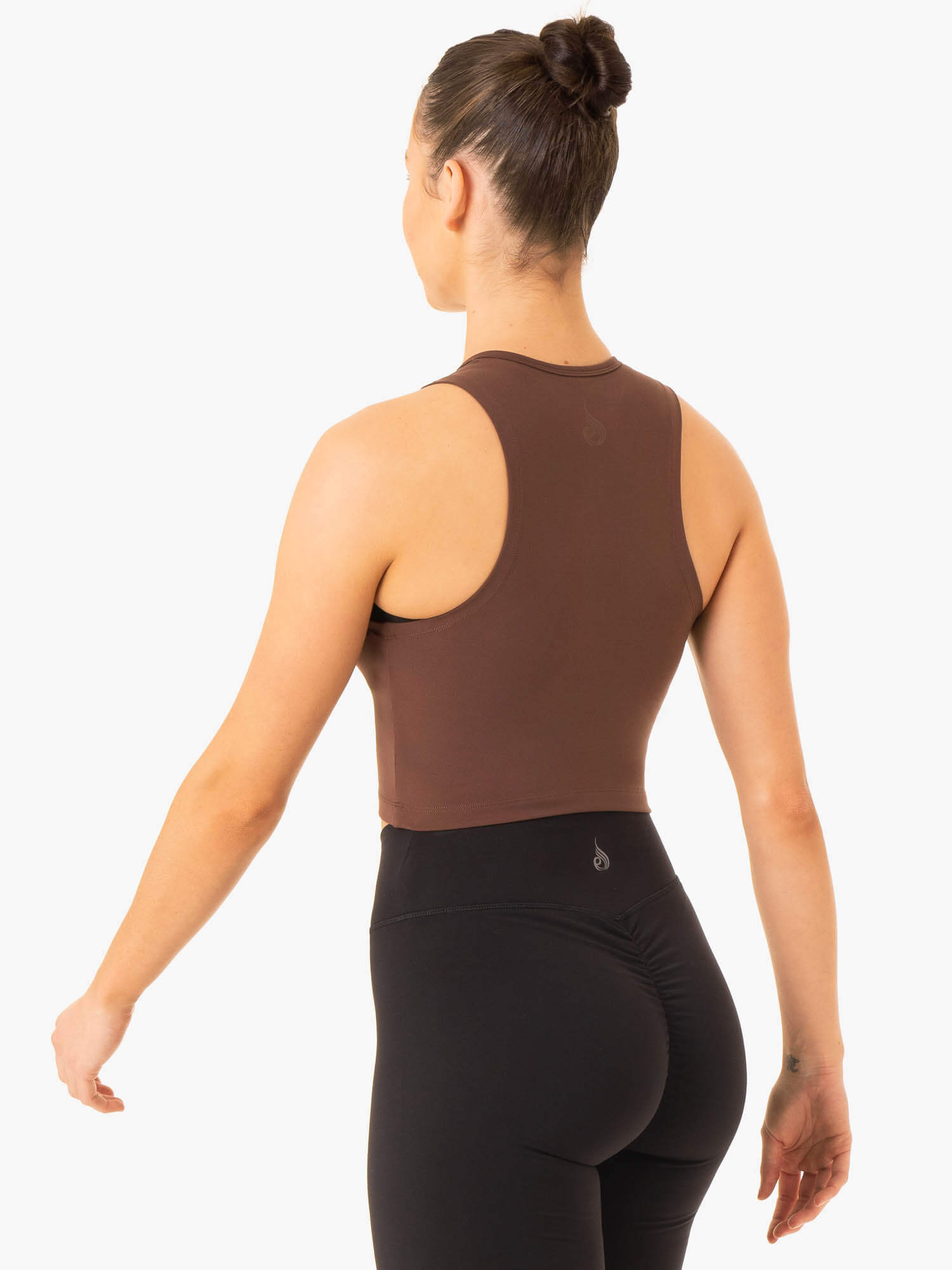 Embody Zip Up Crop Hoodie - Women's Chocolate Brown Pullover Sweatshirt for Casual Wear & Street Style
