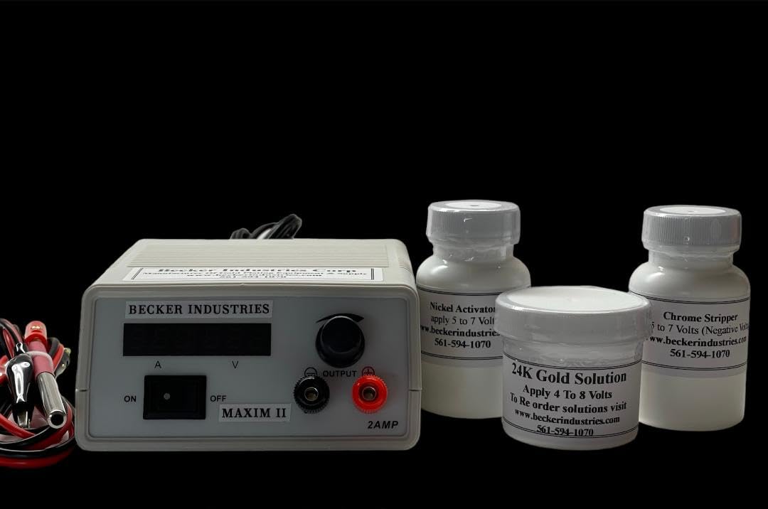 Professional Gold Plating Kit Machine for Jewelry - Electroplating & Silver Plating Tool for DIY Jewelry Making, Rings, Necklaces & Watches - Perfect for Home Crafting & Small Business Jewelry Repair