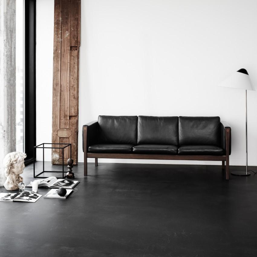 Carl Hansen & Son CH163 Sofa - Modern Scandinavian Design, Premium Teak Wood & Fabric Upholstery - Perfect for Living Room, Lounge, or Office Spaces