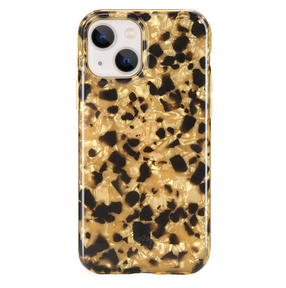 Premium Blonde Tortoise Shell iPhone Case - Stylish & Durable Protection for iPhone 12/13/14/15 Pro Max - Perfect for Everyday Use, Work & Travel