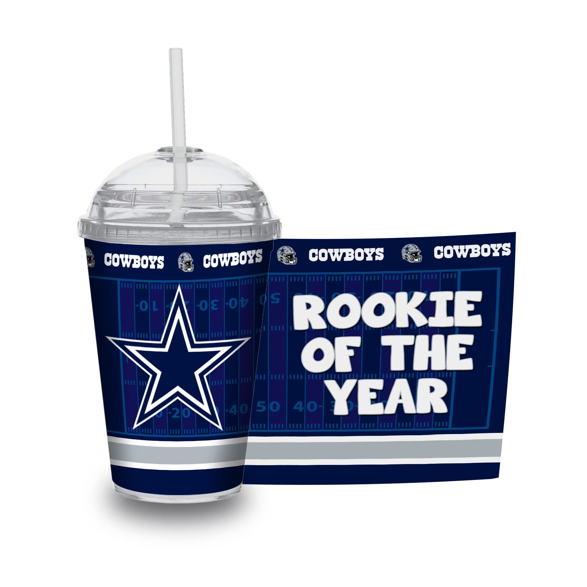 NFL Team Color 12oz Plastic Tumbler with Laser Engraving - Official Licensed Youth Football Cup for NFL Fans - Perfect for Game Day, Tailgating & School Drinks