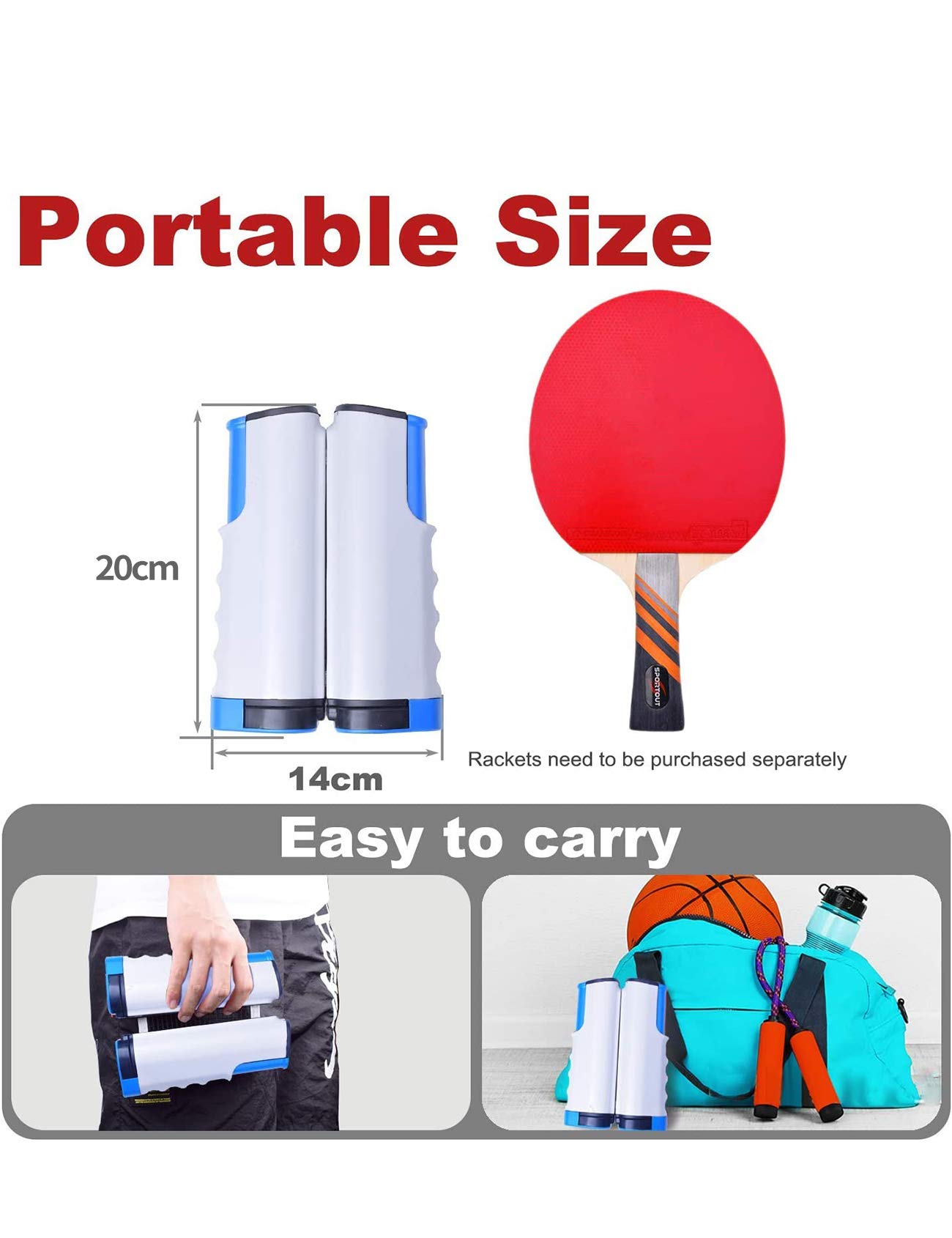 Portable Adjustable Ping Pong Net Holder for Any Table - Perfect for Indoor & Outdoor Table Tennis Games, Backyard Fun, and Family Gatherings