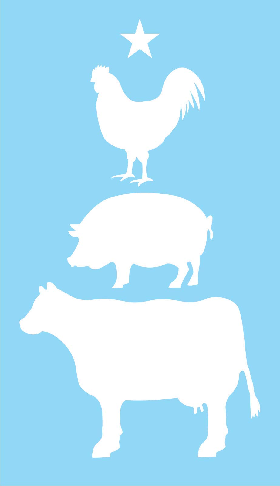 Farm Stencil for Cow Pig Chicken Milk Barnyard Animals - 6