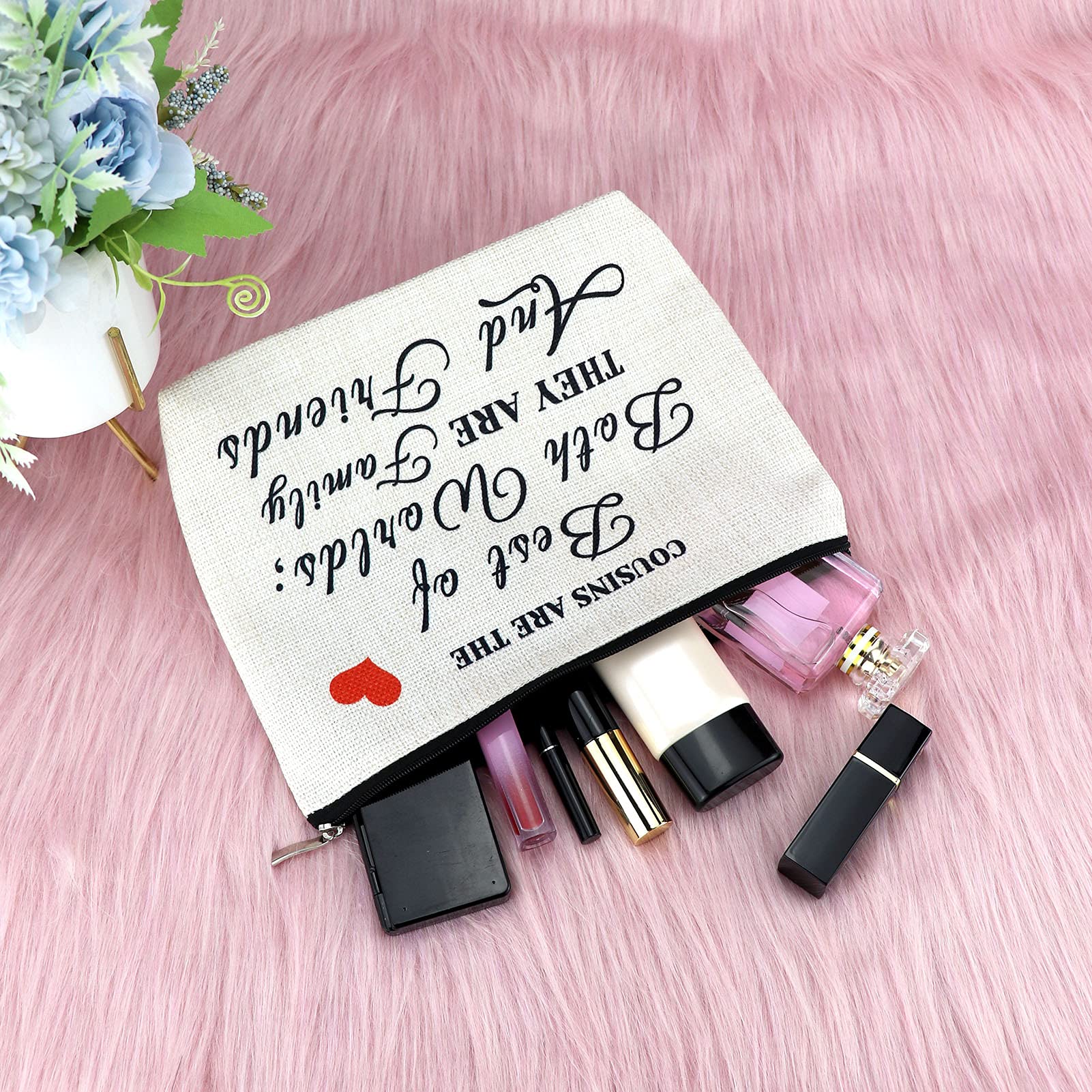 **Stylish Makeup Bag for Women - Perfect Birthday, Christmas & Graduation Gift for Bestie, Sister & Friends - Travel Cosmetic Pouch for Daily Use & Special Occasions**