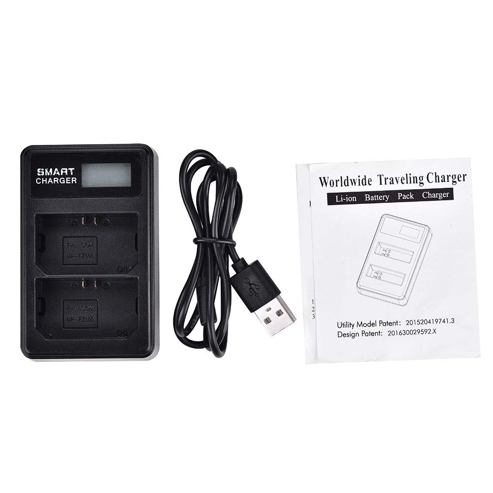 Dual USB Charger Adapter - 2 in 1 Fast Charging Power Bank for Sony NP-FZ100 Battery - Compact & Portable Black Design for Travel, Camping, Photography and Outdoor Activities