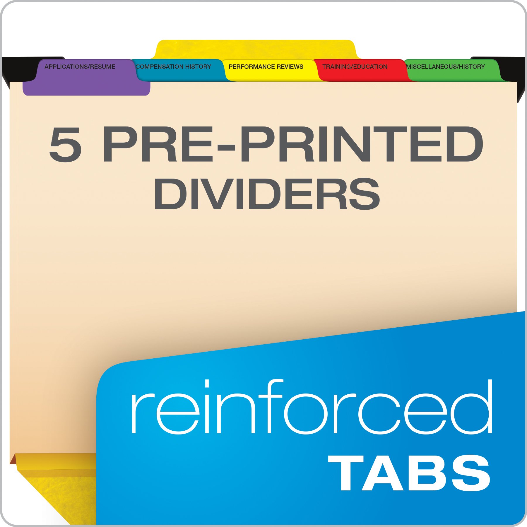 Pendaflex SER2YEL Hanging File Folders - 1/3 Cut Top Tab, Letter Size, Yellow - Perfect for Office Organization, HR Documents & Filing Systems