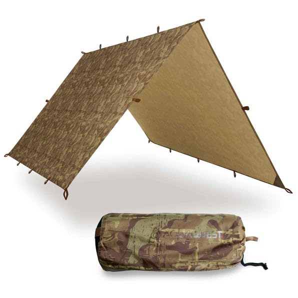 AquaQuest Safari Waterproof Camping Tarp - Ultra Lightweight & Durable Rain Fly Shelter for Hiking, Backpacking, Hammock Camping - Perfect for Outdoor Adventures, Emergency Shelter & All-Weather Protection