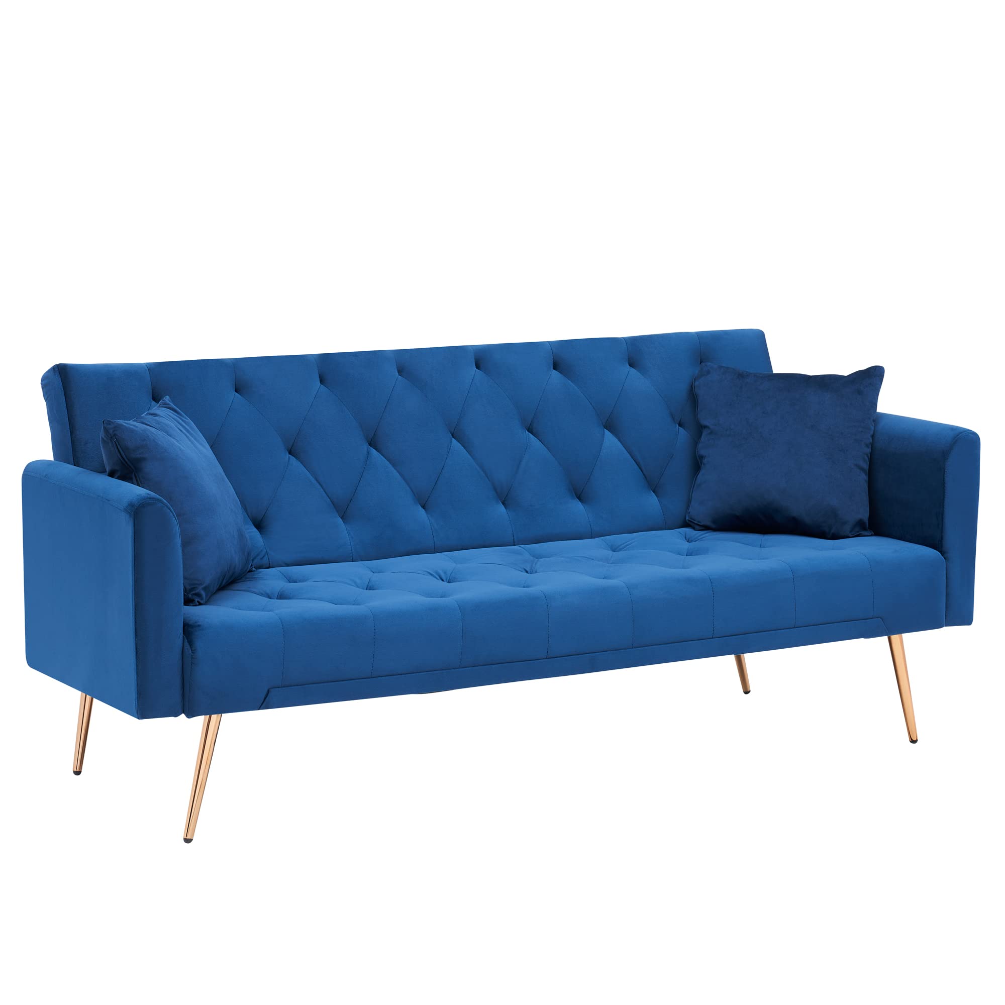 Velvet Button Tufted Futon Sofa Bed - 71