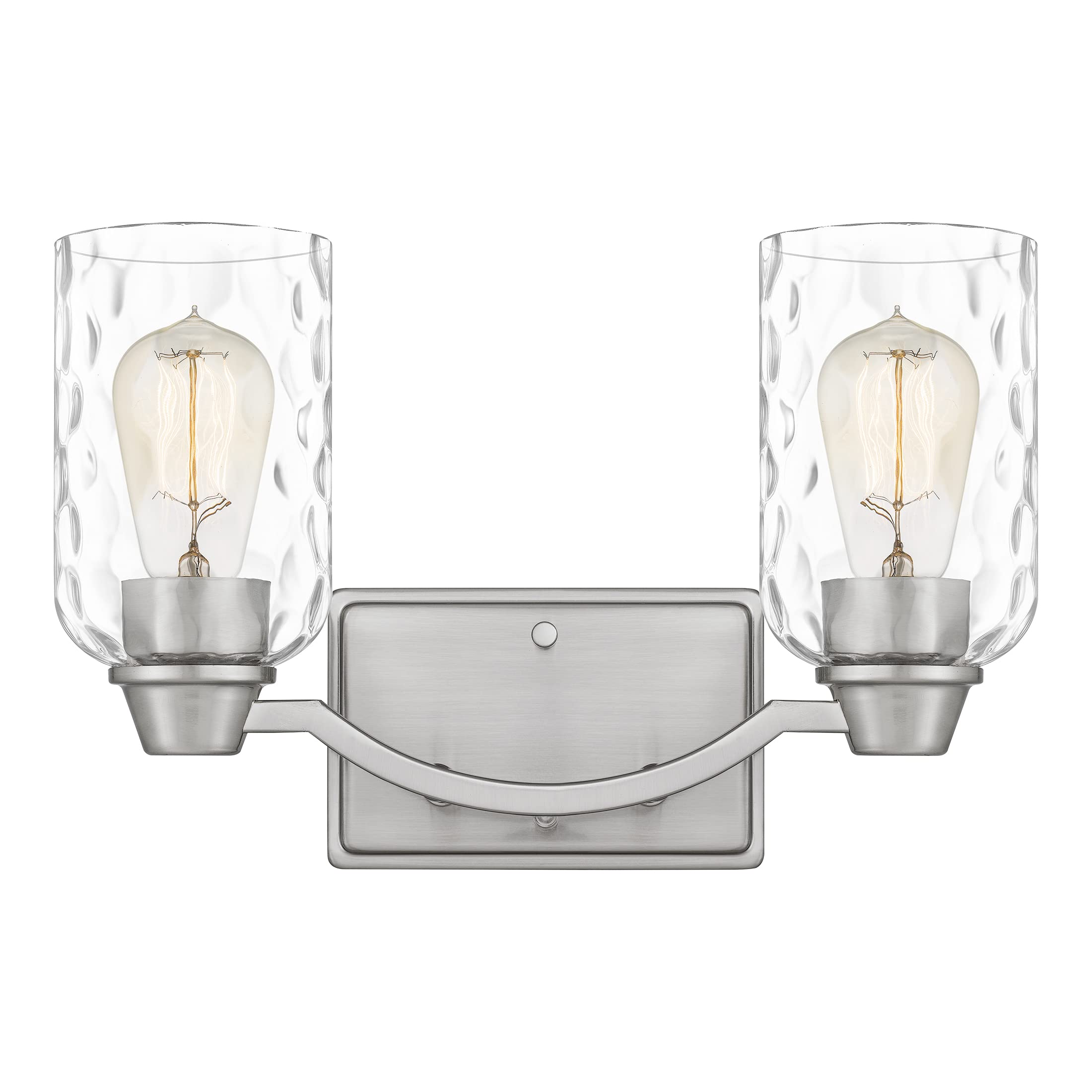 Quoizel Acacia 2-Light Brushed Nickel Bathroom Vanity Light - Perfect for Modern Bathroom & Powder Room Lighting