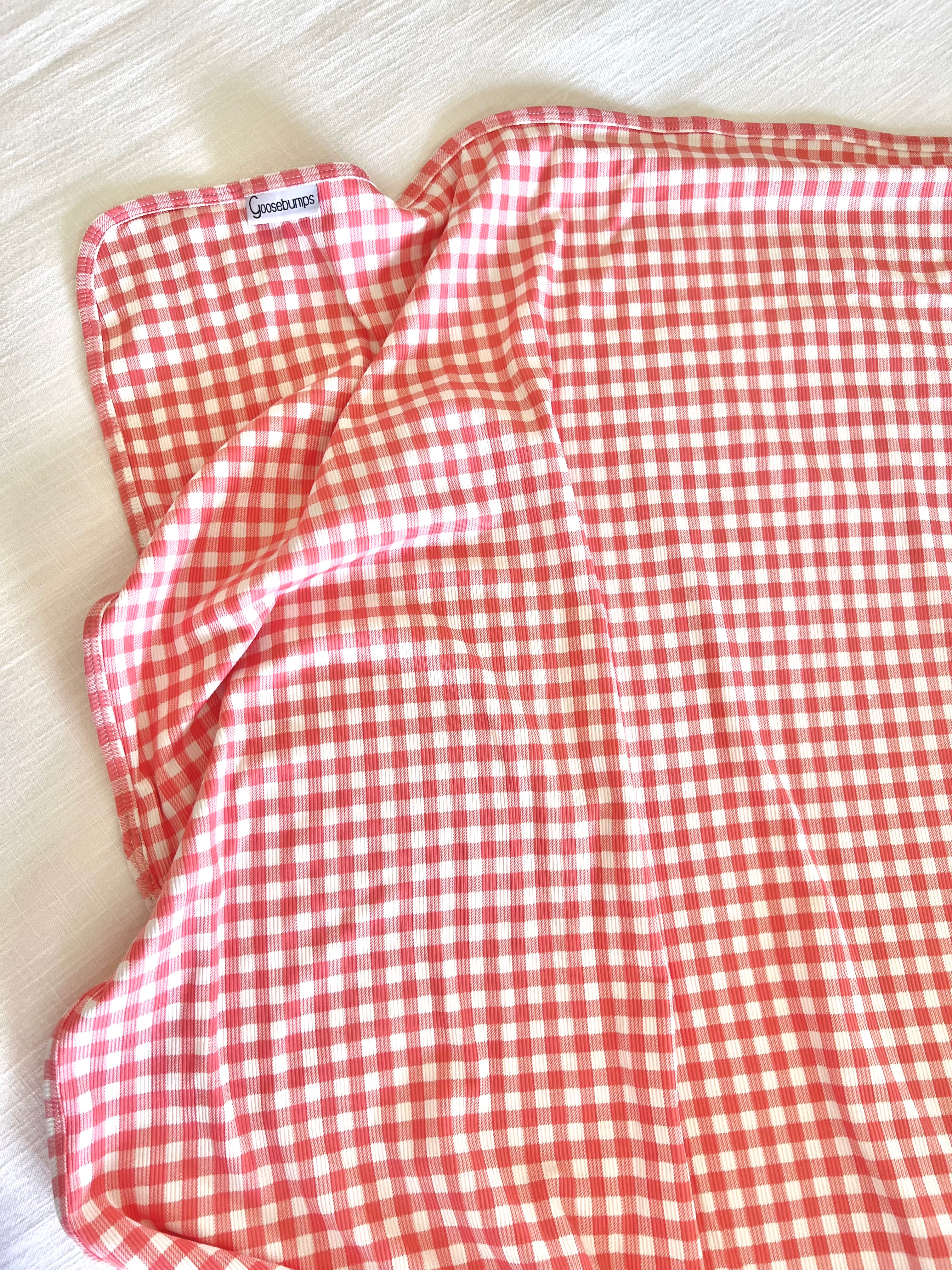 Coral Gingham Fabric - Soft & Breathable Cotton Material for Summer Dresses, Shirts, and DIY Sewing Projects | Perfect for Home Decor, Quilting, and Crafting