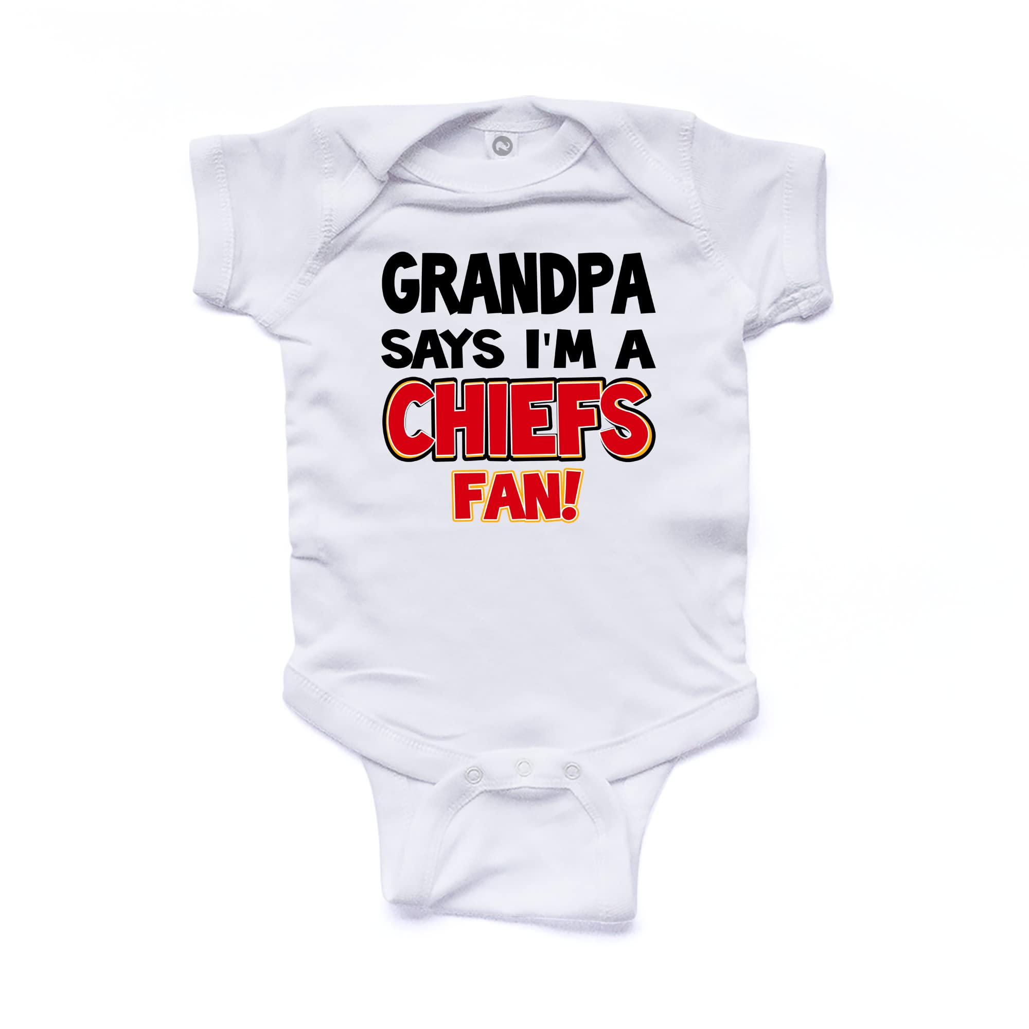 Chiefs Fan Baby Bodysuit - Grandpa's Gift for Football Games