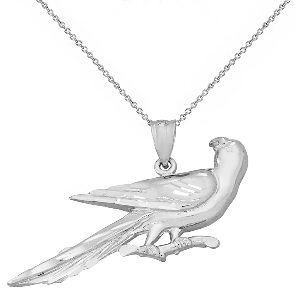 925 Sterling Silver Amazon Parrot Charm Pendant Necklace for Women - Elegant Bird Jewelry Gift for Her, Perfect for Birthdays, Anniversaries & Special Occasions