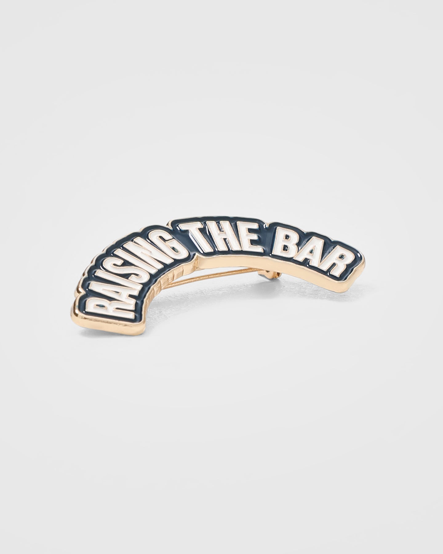 Raising The Bar Enamel Pins 3 Pack - Oil Blue & Off White Lapel Pins for Backpacks, Jackets & Denim - Motivational Gift for Students & Professionals