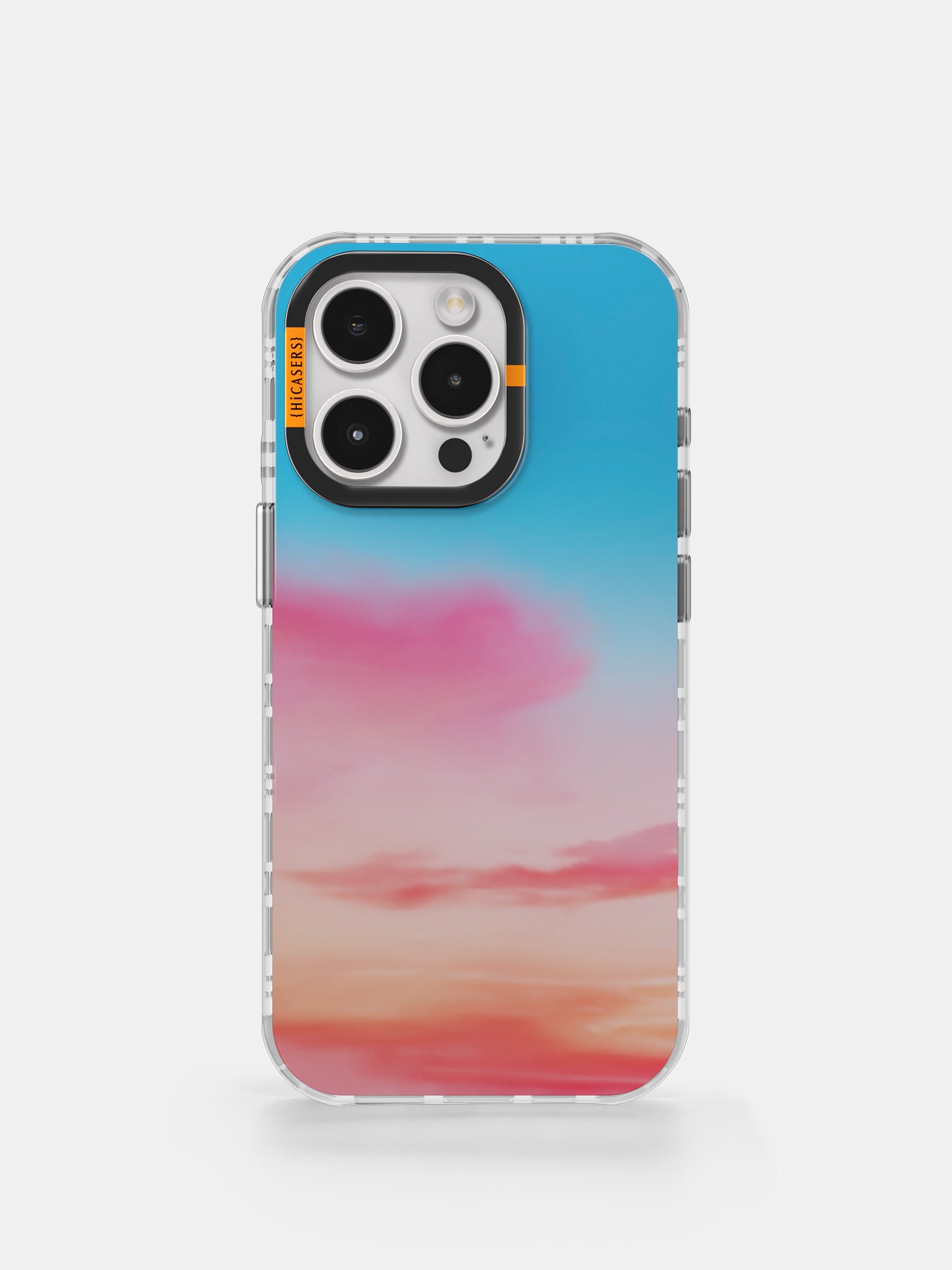Iridescent Blue Pink Cloudscape Phone Case - Trendy Protective Cover for iPhone & Samsung - Perfect for Everyday Use, Travel & Gifting