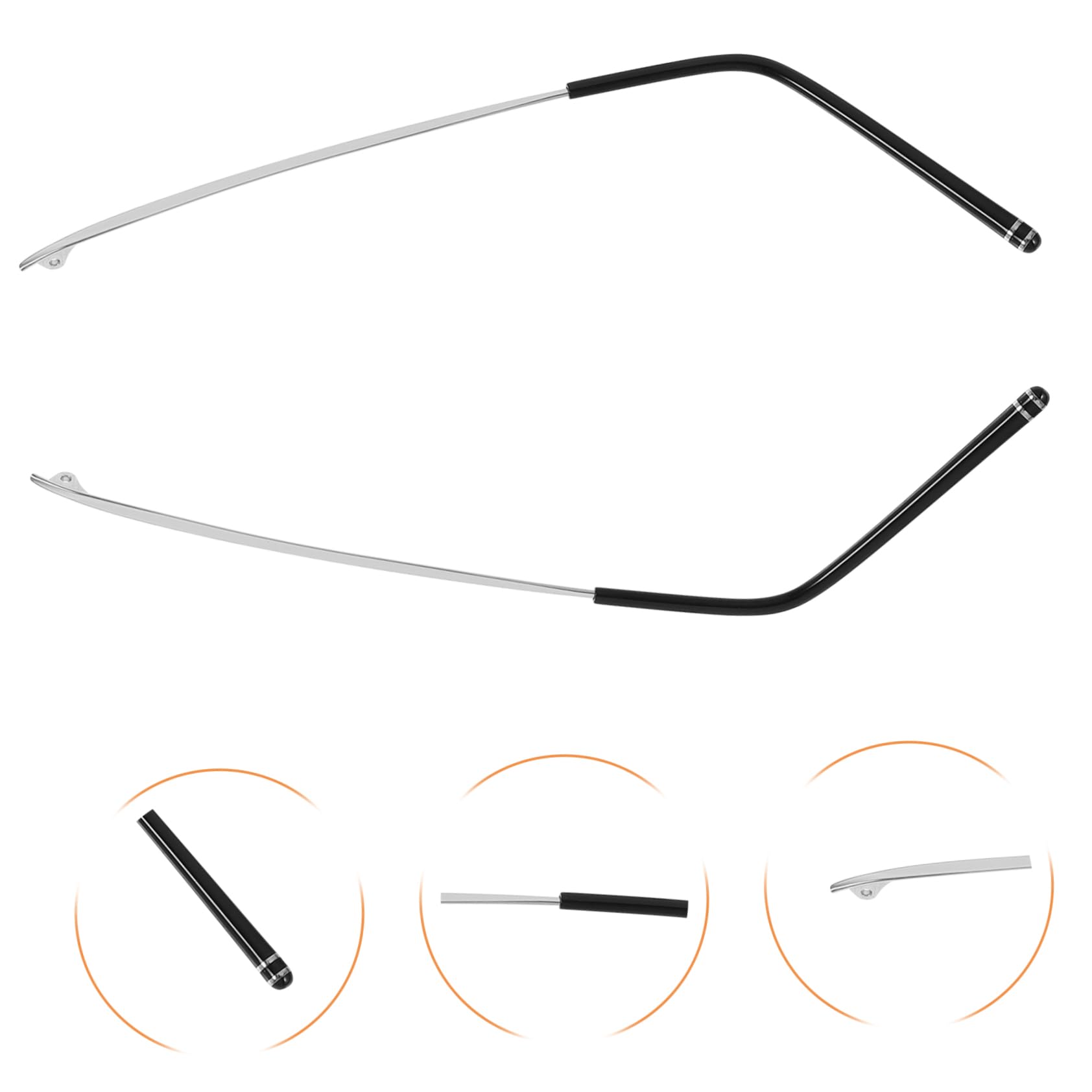 ORFOFE 1 Pair of Metal Glasses Replacement Arms - Durable Eyeglass Frame Repair Parts for Broken Glasses Legs - Perfect for Reading, Computer, and Everyday Use
