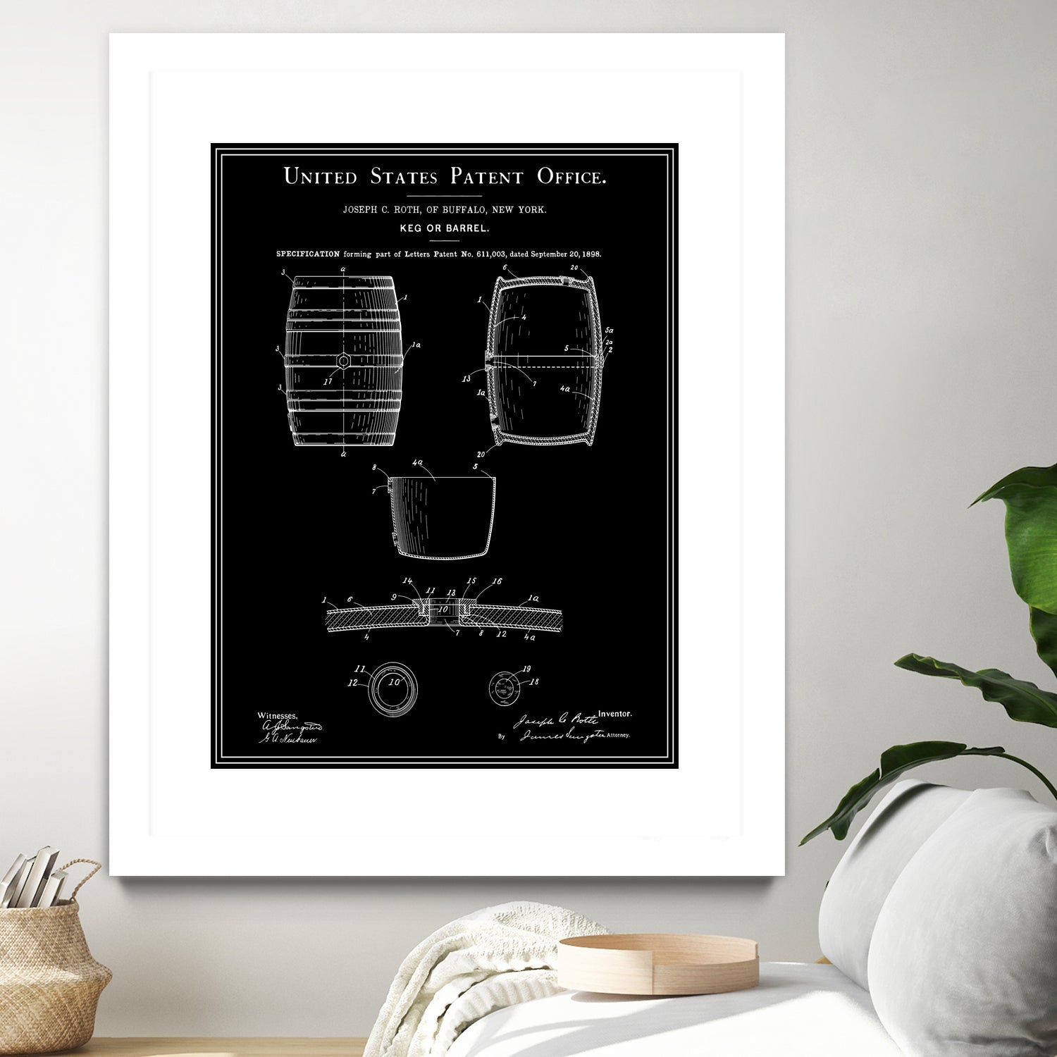Black Beer Keg with Patent Design - Perfect for Homebrewing, Parties, and Commercial Use
