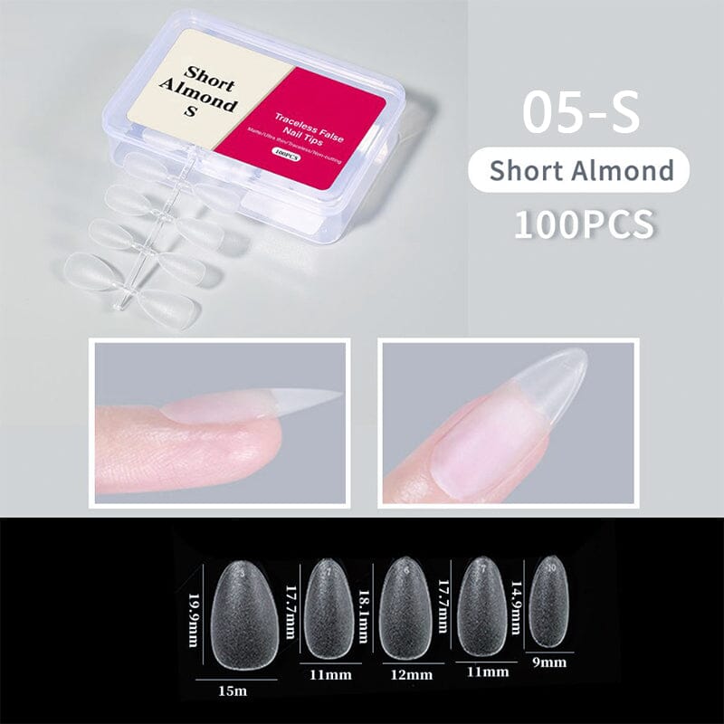 100pcs Matte Clear False Nail Tips - Acrylic Nail Extensions for Salon & DIY Manicure - Perfect for Weddings, Parties & Special Occasions