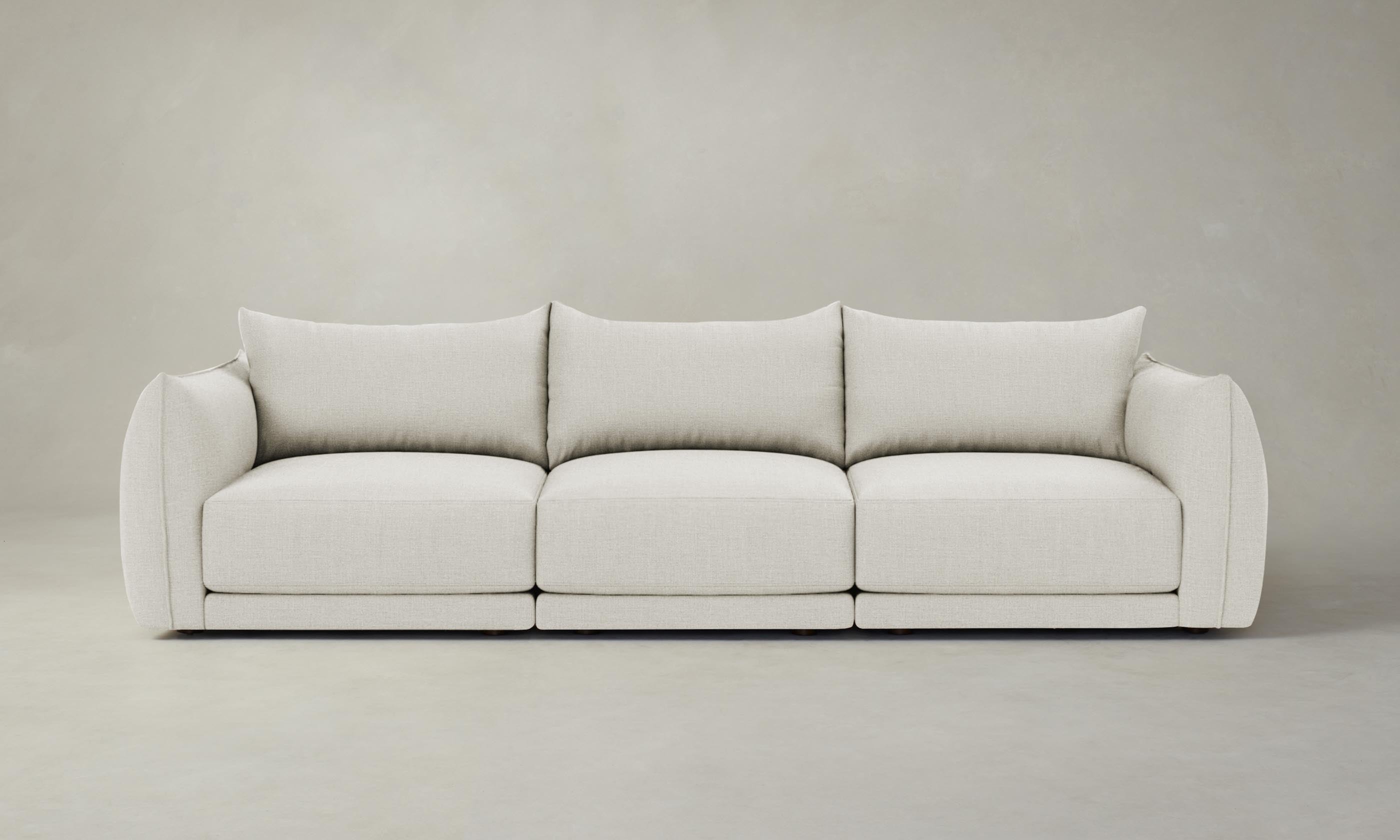 The Jones Modular Sofa - Heritage Belgian Linen in Egret | Modern Sectional Couch for Living Room, Lounge & Home Theater