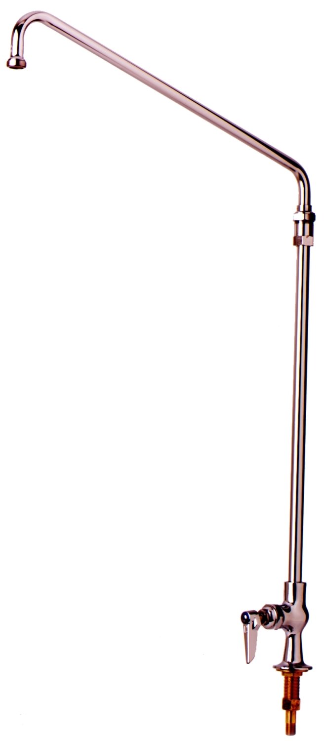 T&S Brass B-0276 Single Handle Commercial Pantry Faucet - 12-Inch High Arc Swing Spout, Deck Mount for Sink - Perfect for Restaurant Kitchen, Bar Prep, and Food Service Stations