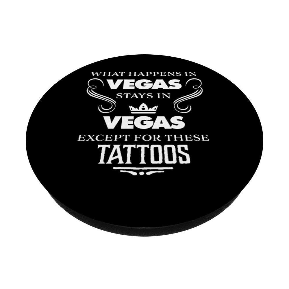Vegas Themed Tattoo Design PopSockets - Phone & Tablet Grip Stand with Swappable Base | Perfect for Travel, Parties & Everyday Use