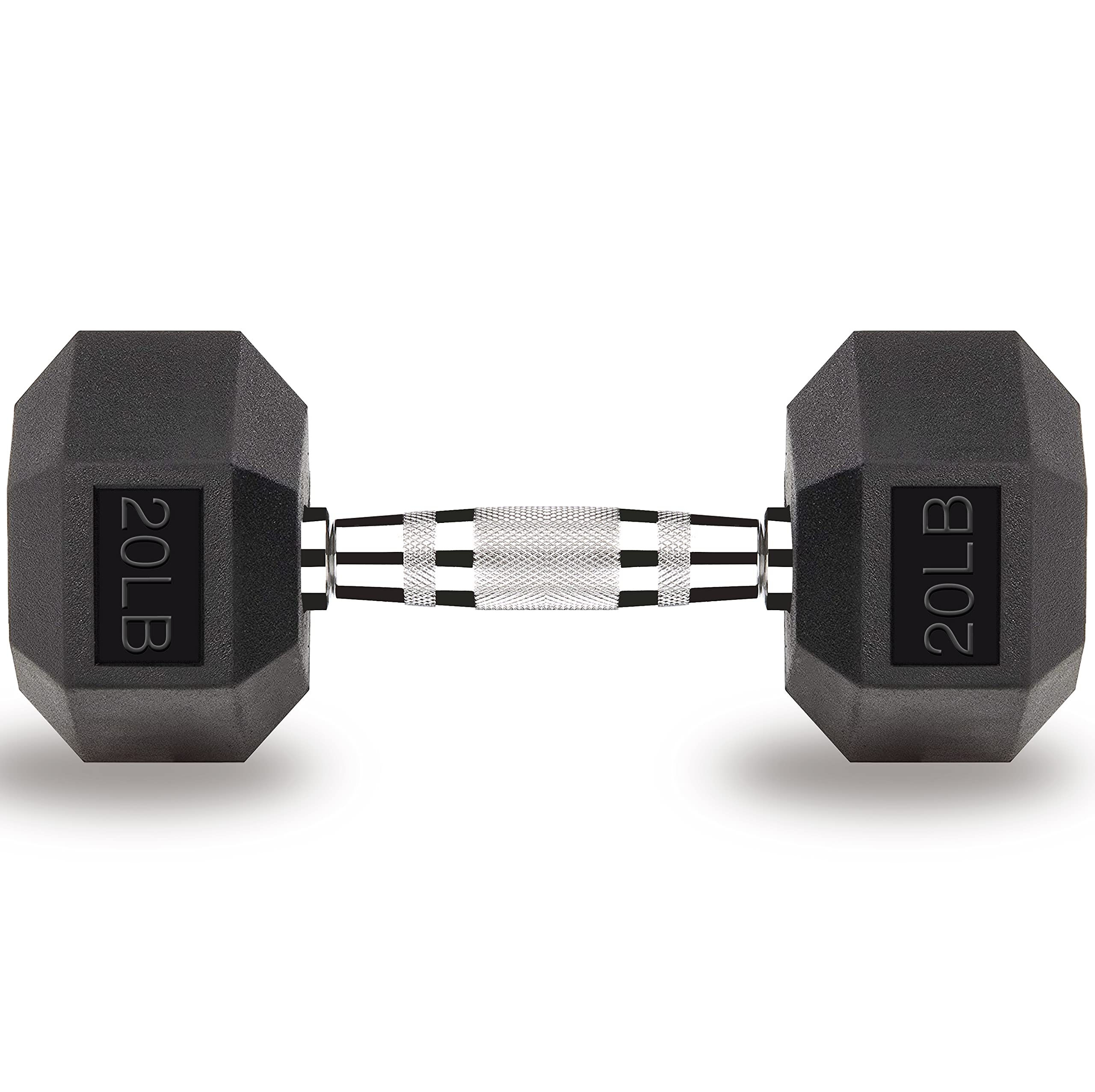 Hex Dumbbell Set 5-40LB (Rubber Coated Cast Iron) - Free Weights for Strength Training & Home Gym Workouts - Perfect for Men & Women Fitness Enthusiasts - Ideal for CrossFit, HIIT, Bodybuilding & Home Exercise Routines