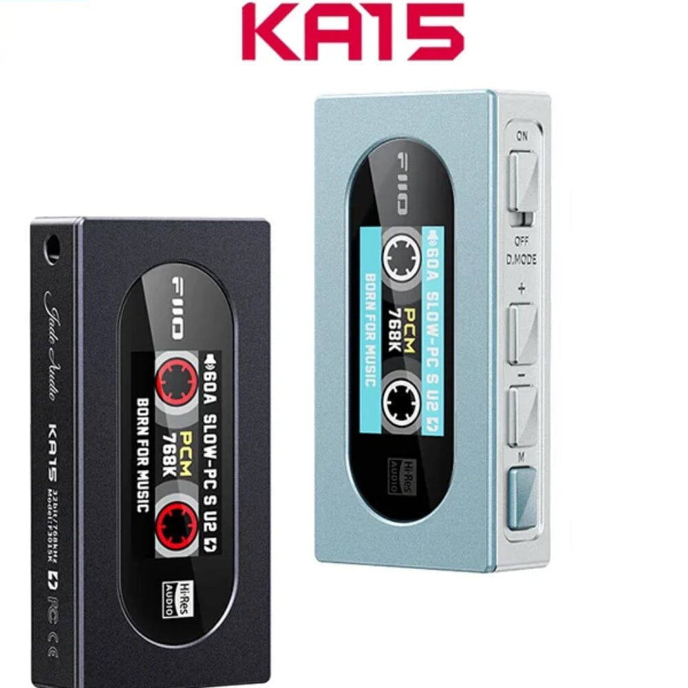 FiiO KA15 Portable DAC & Headphone Amplifier with Dual CS43198 Chips - High-Resolution Audio for Smartphones, Laptops, and Hi-Fi Music Listening On The Go