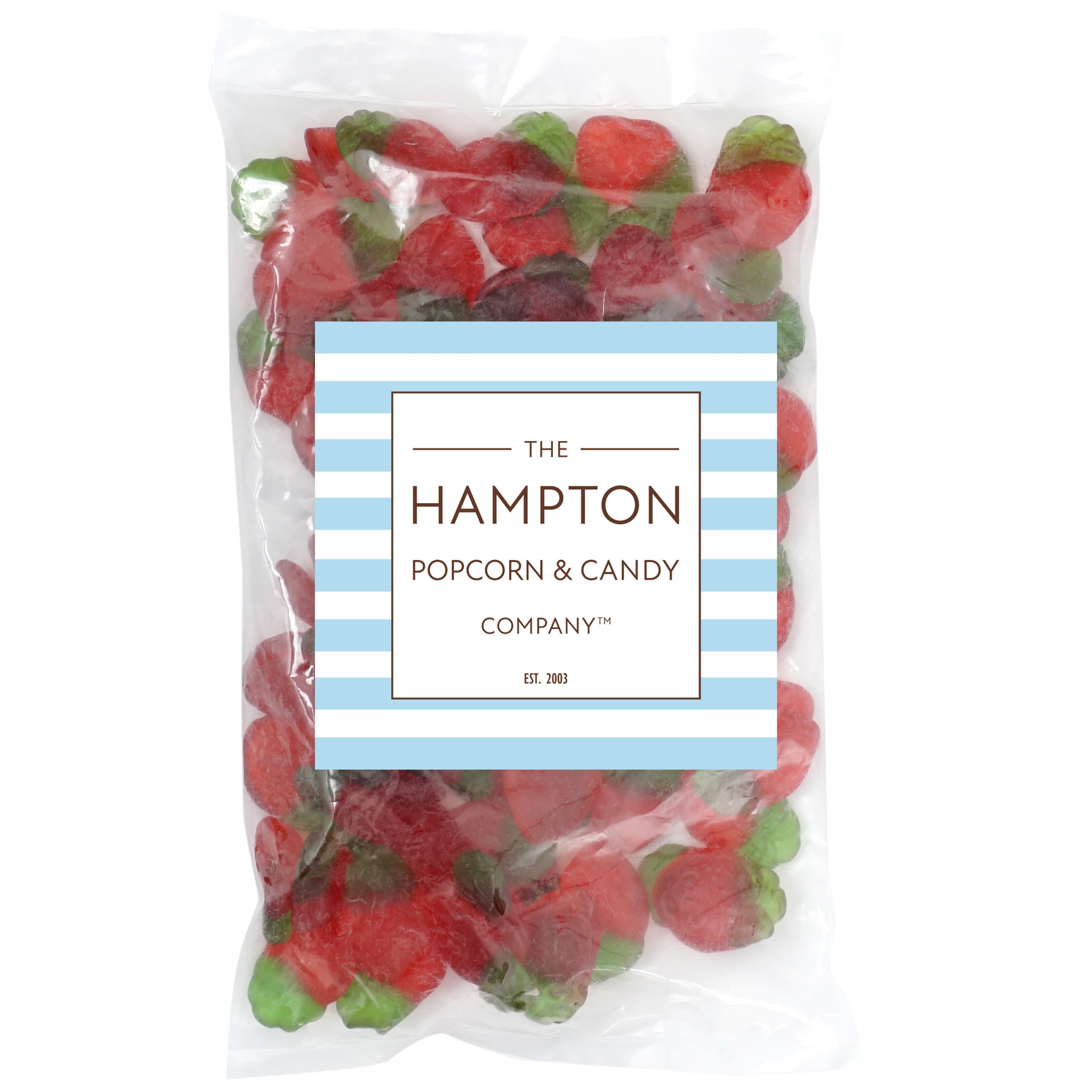 Hampton Candy Company Bulk Gummy Strawberries - 1 Pound Bag of Delicious Strawberry Candy for Parties, Snacking & Gift Giving