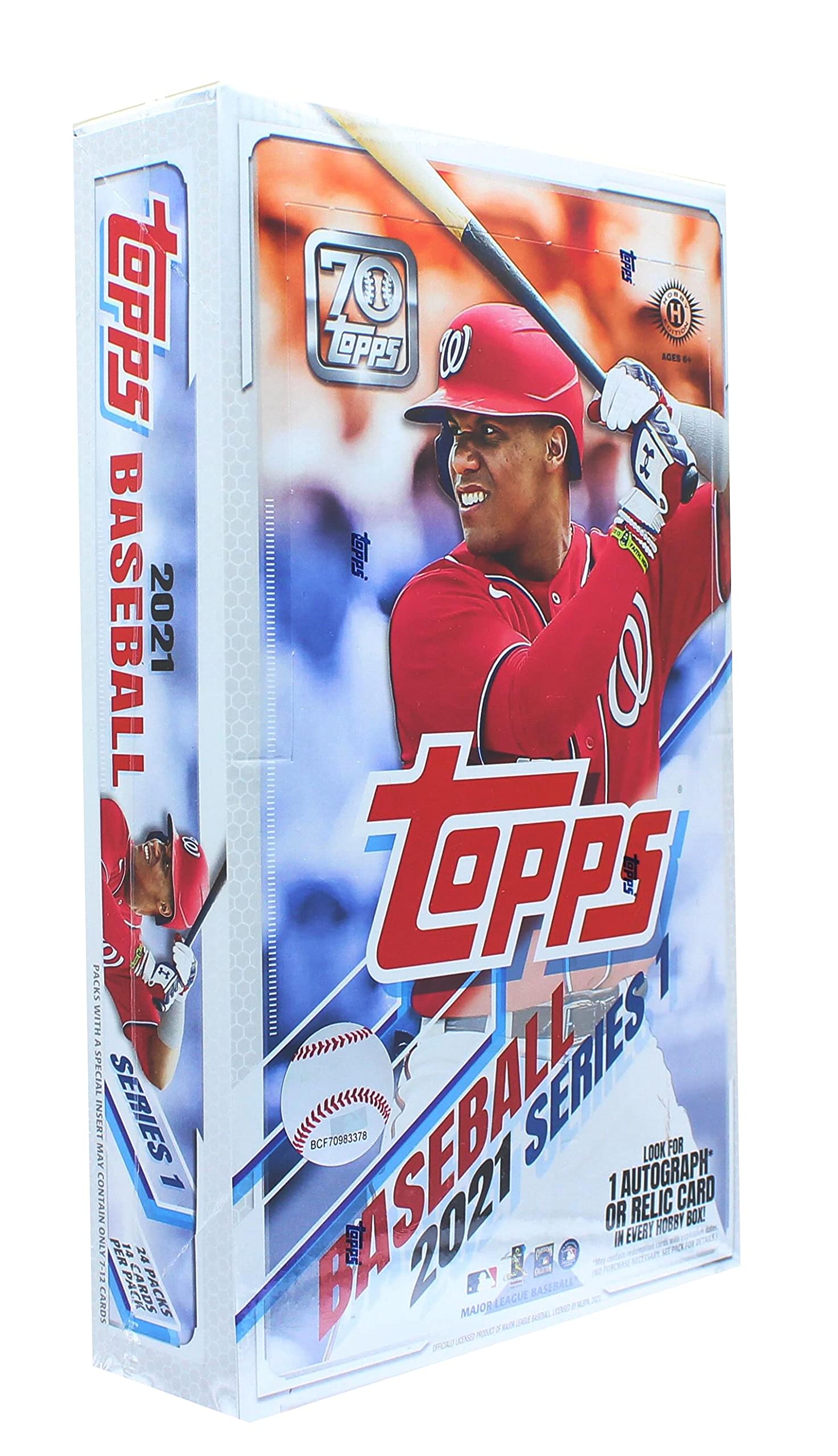 2021 Topps Series 1 Baseball Hobby Box - 24 Packs (14 Cards Each) | MLB Trading Cards Collection for Sports Fans & Collectors | Perfect for Gifts, Investments, and Fantasy Baseball