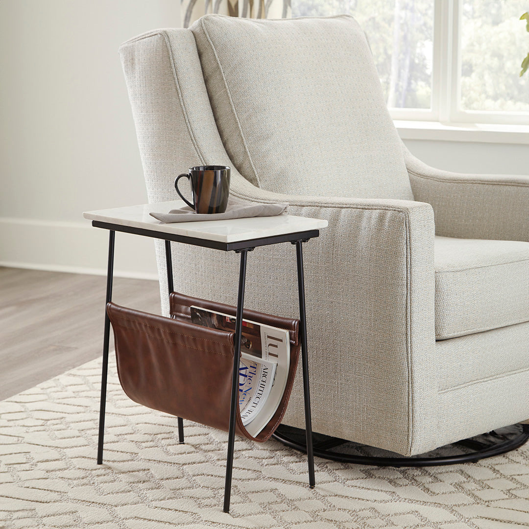Etanbury Modern Accent Table - Stylish Side Table for Living Room, Bedroom & Office - Perfect for Decor, Storage & Display