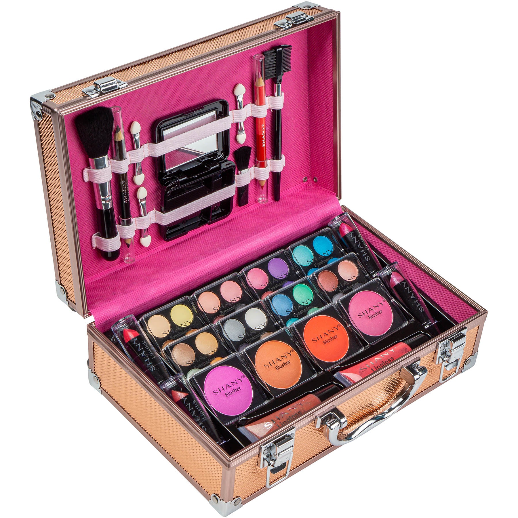 Professional Makeup Train Case with Carry Handle - Large Cosmetic Organizer for Makeup Artists & Travel - Perfect for Salon, Home Use & On-the-Go Touch Ups