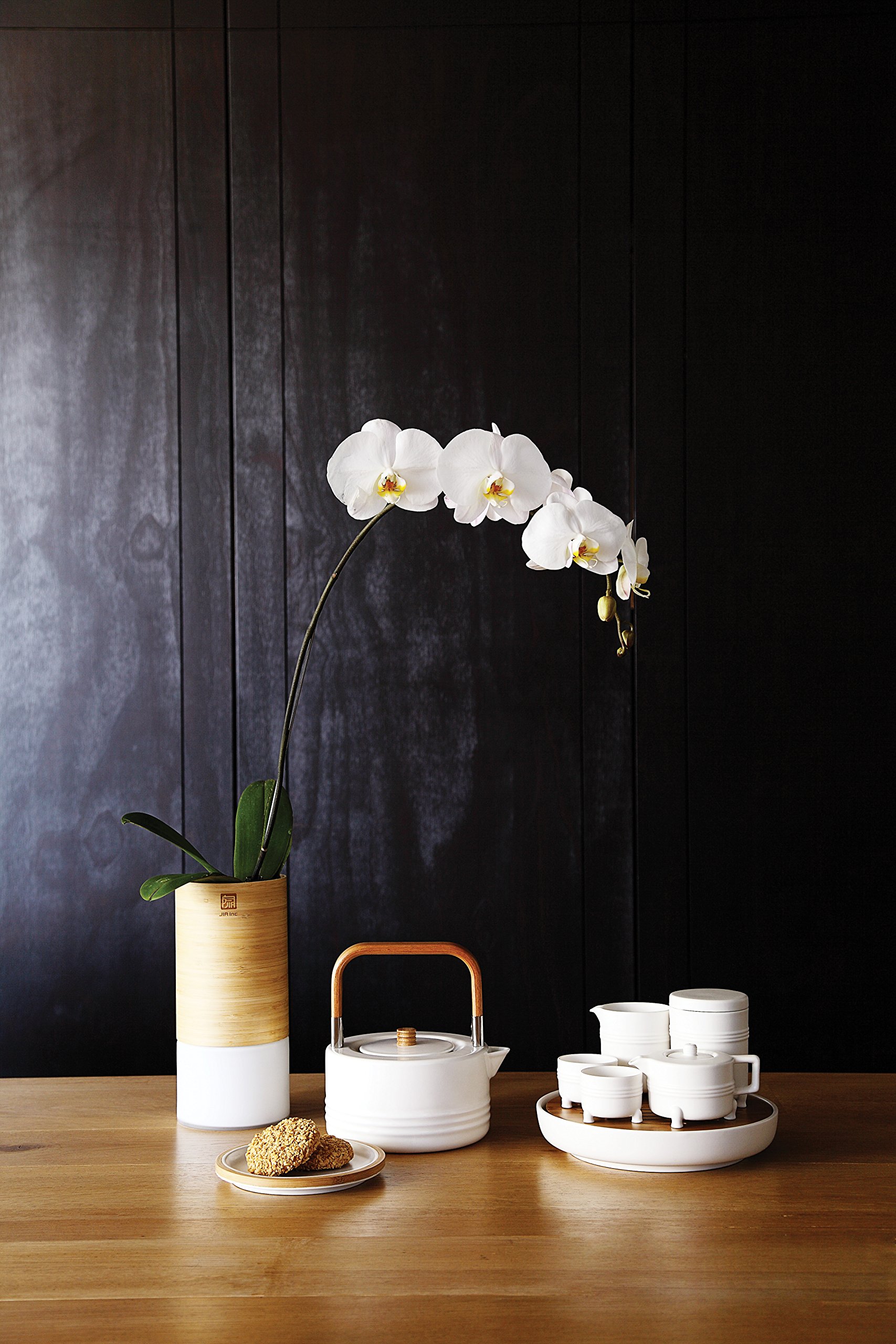 JIA Inc. Transit Series - 10 Inch Tall Modern Dual Vase Set for Home Decor, Wedding Centerpiece, and Office Tabletop Arrangement