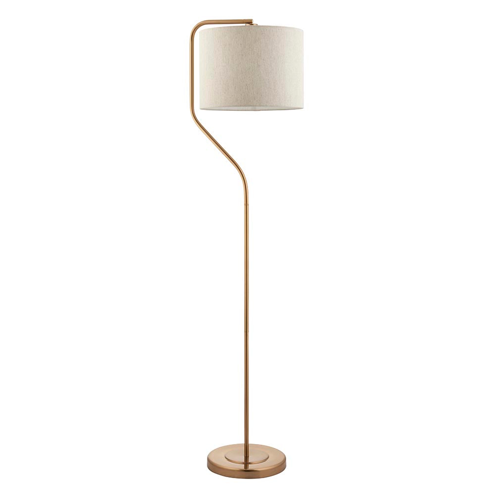 Arcturus Brass Finish Floor Lamp with E27 Socket - Modern Lighting for Living Room, Bedroom, and Office Decor