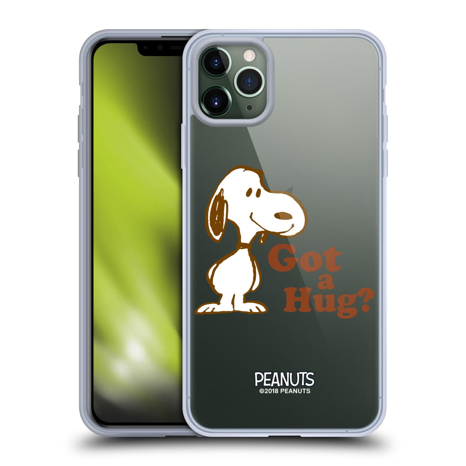 Officially Licensed Peanuts Snoopy Hug Soft Gel Case for iPhone 11 Pro Max - Cute Cartoon Phone Cover with Anti-Slip Grip, Perfect for School, Work & Everyday Use