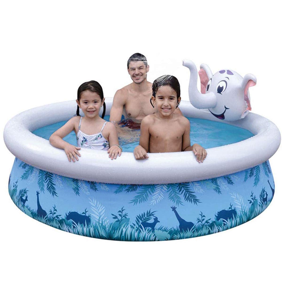 **Inflatable Kids Pool with Cute Elephant Design - Safe Paddling Pool for Babies & Toddlers - Outdoor Garden Swimming Pool for Summer Water Play - Perfect for Backyard Parties & Family Fun**